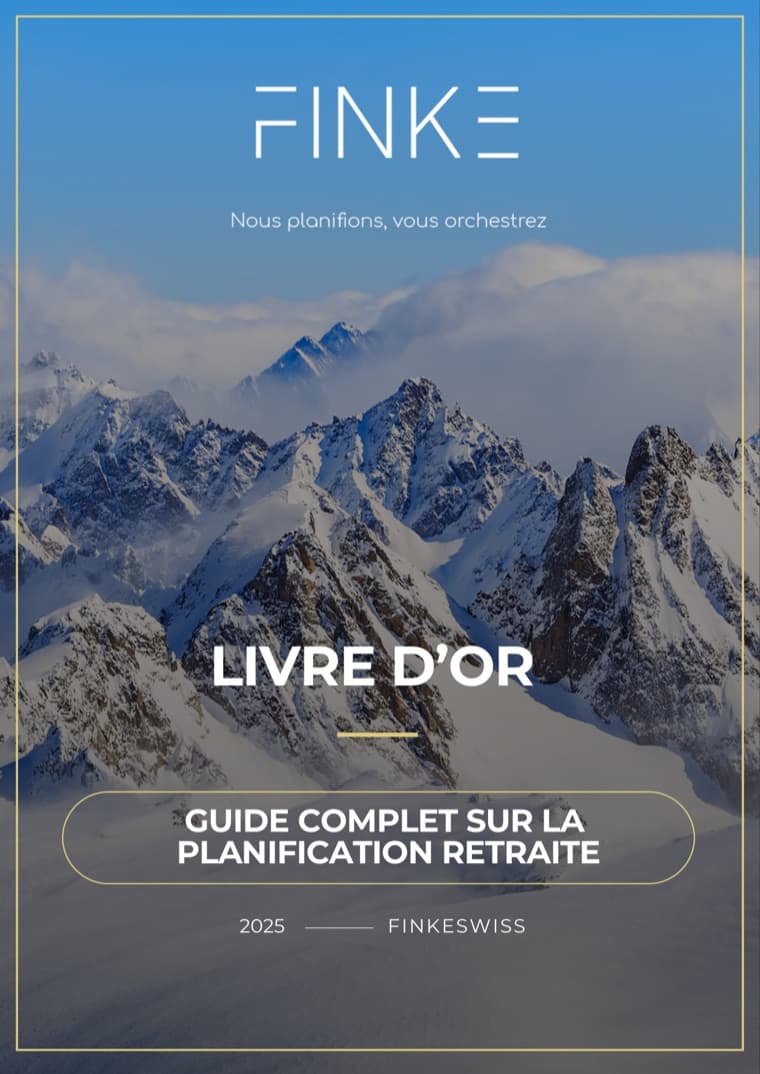 Couverture du guide retraite FINKE Swiss, livre d'or de la planification retraite