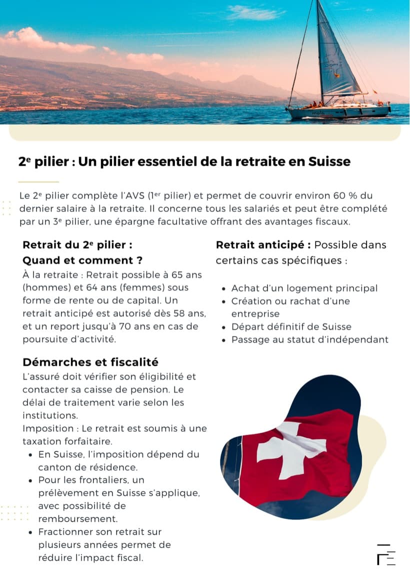 Extrait du guide : le 2e pilier (LPP) de la retraite suisse